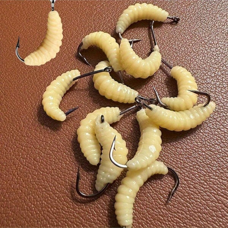 Krill Oil Supplement - Rubber Maggots Fishing Bait Set with