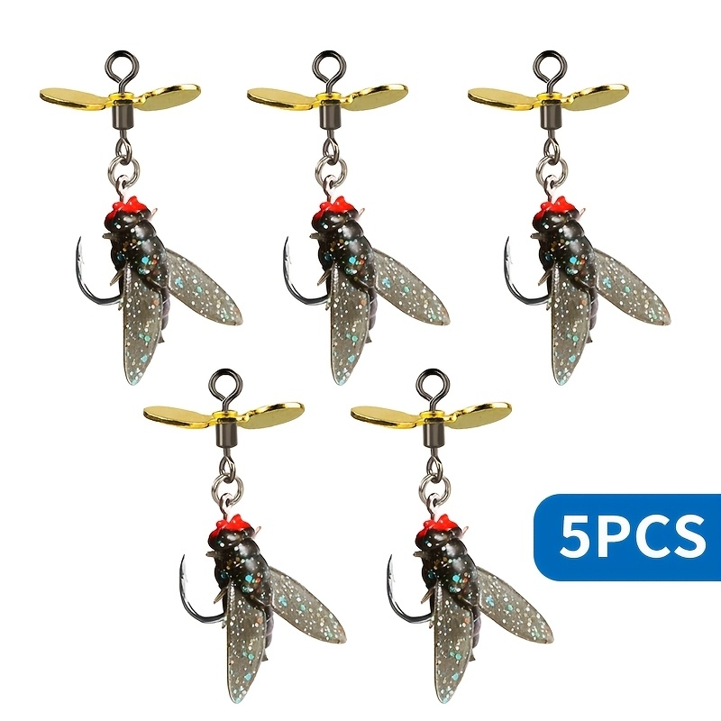 Krill Oil Supplement - 5pcs Silicone Fly Soft Bait with