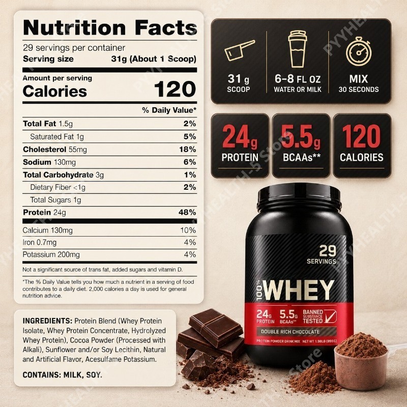 Whey Protein Powder Double Ric - Fitness Nutrition Whey 评论和价格