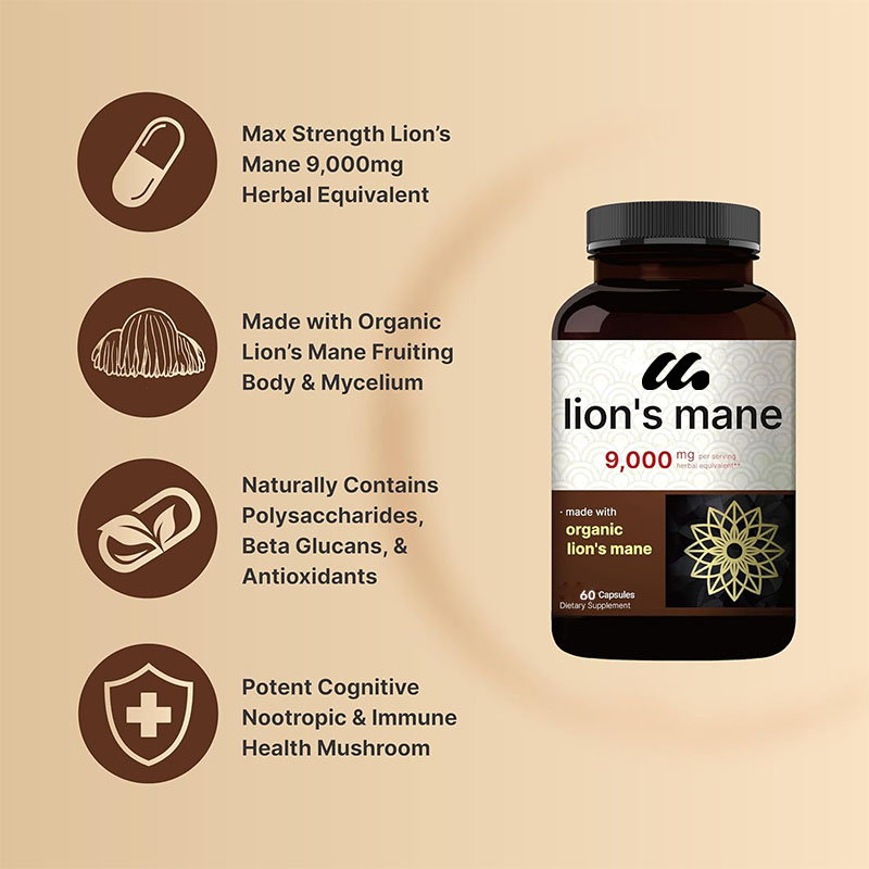 Lion Mane Mushroom Capsules -  - Lion Mane Mushroom 评论和价格