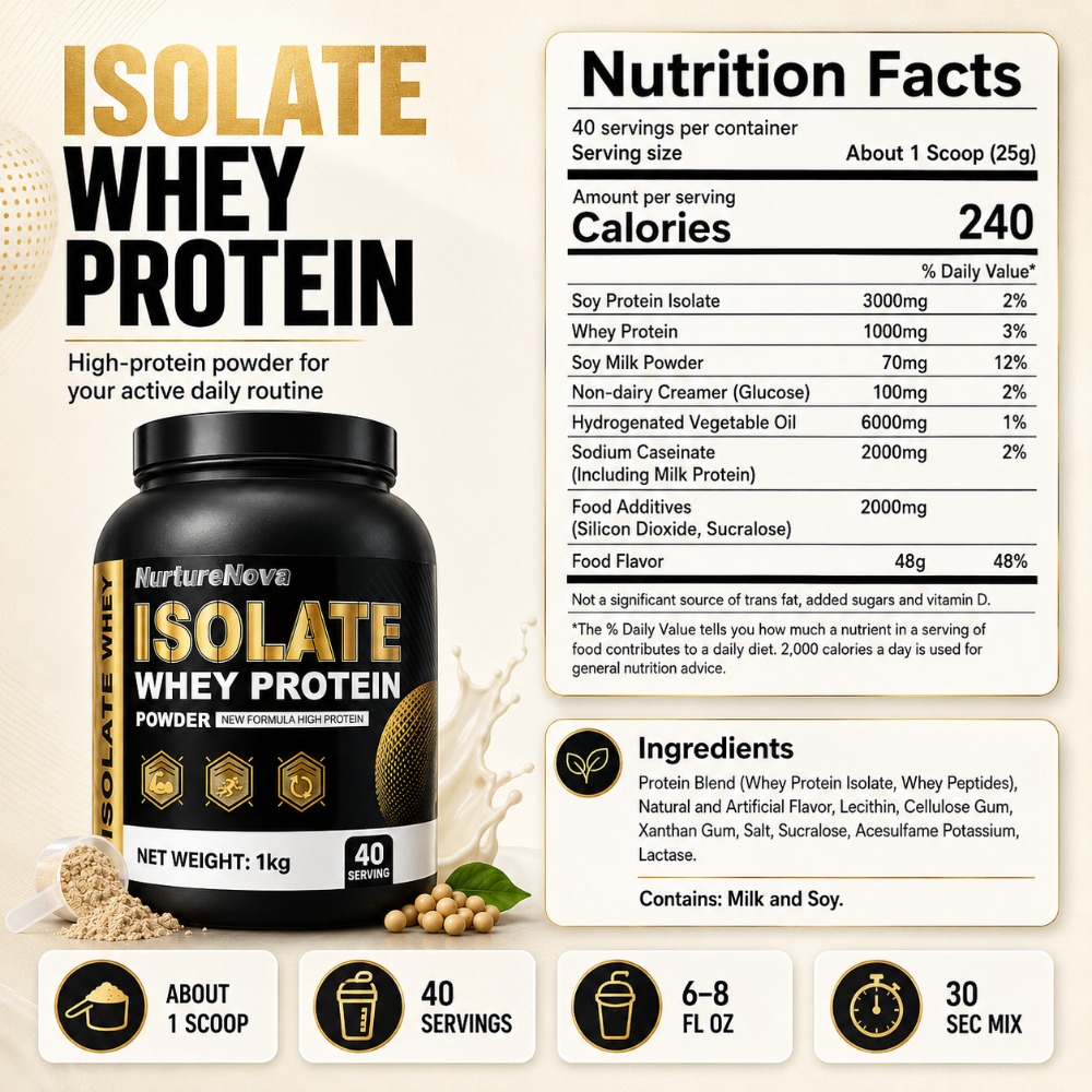 NurtureNova Isolate Whey Prote - Fitness Nutrition Whey 评论和价格