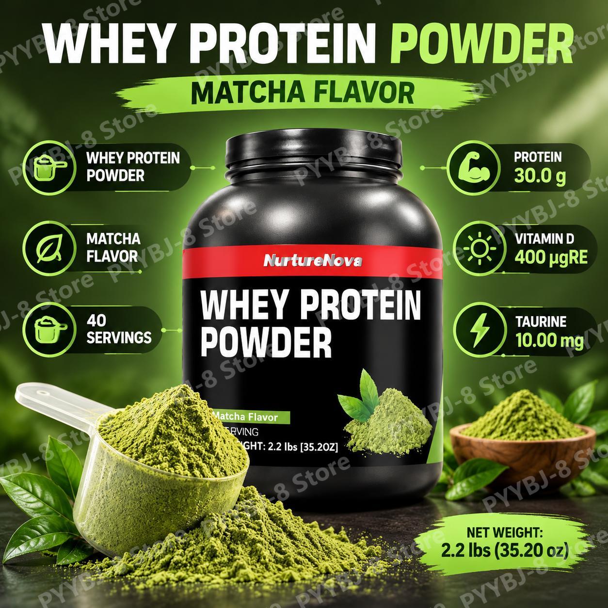 Matcha Flavor Whey Protein Pow - Fitness Nutrition Whey 评论和价格