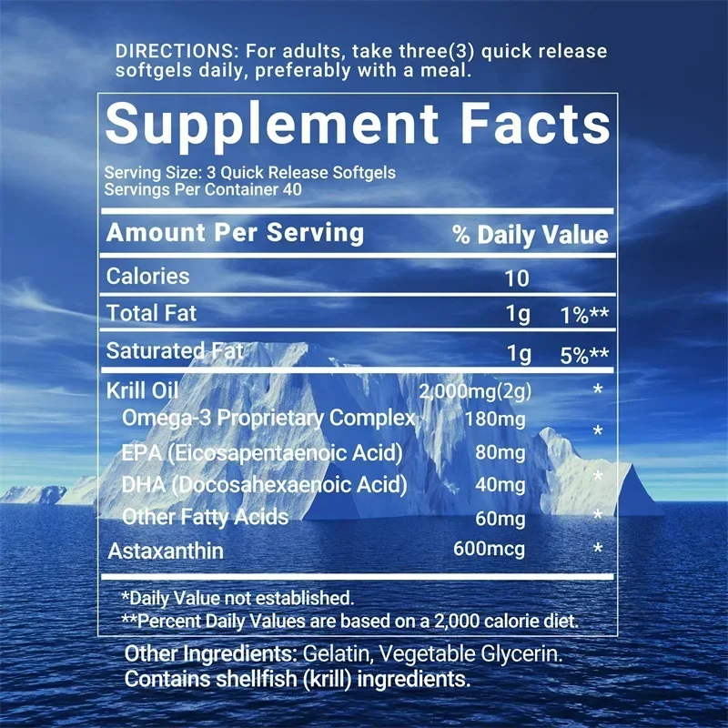 Antarctic Krill Oil Capsules - - Omega 3 Fish Oil 评论和价格