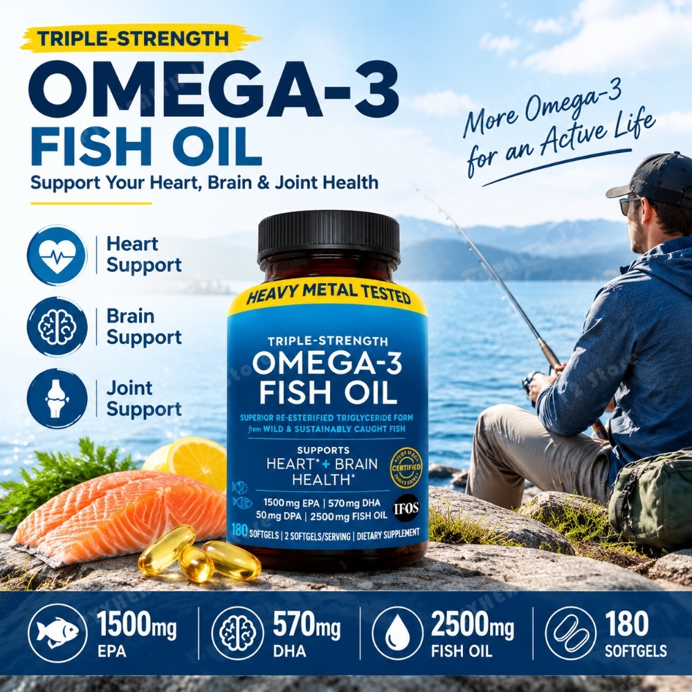 High Potency Omega-3 Fish Oil  - Omega 3 Fish Oil 评论和价格