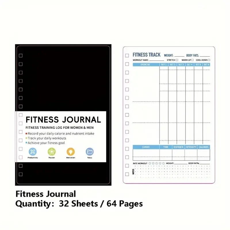 Spiral Notebook Daily Exercise - Nutrition Fitness Plan 评论和价格