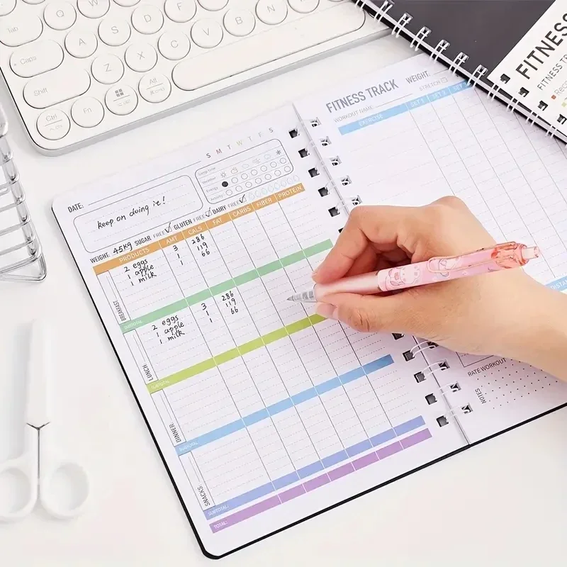 Spiral Notebook Daily Exercise - Nutrition Fitness Plan 评论和价格