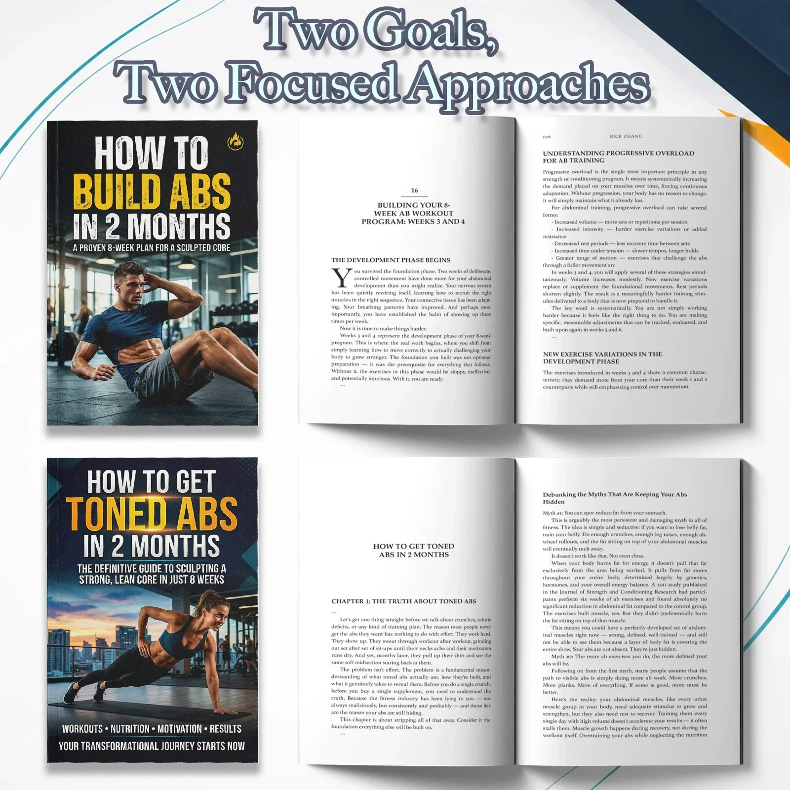 2-Book Abs Training Guide Set  - Nutrition Fitness Plan 评论和价格