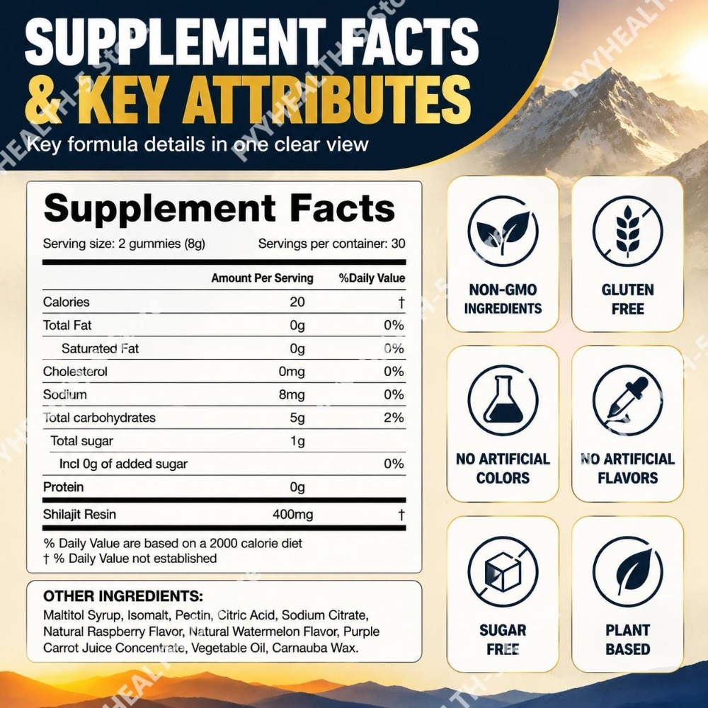 Pure Himalayan Shilajit Gummie - Shilajit Resin Pure 评论和价格