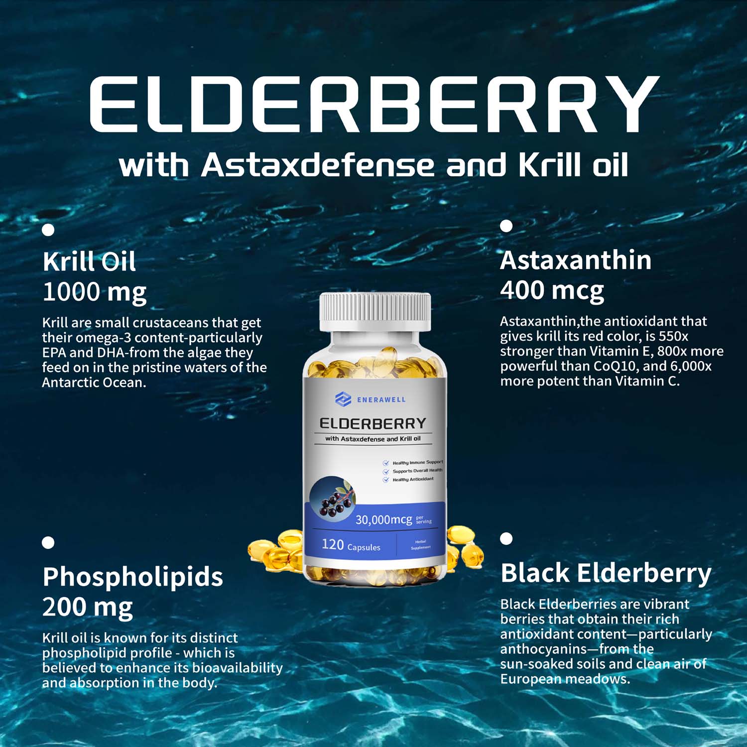 Antarctic Krill Oil 1000mg Cap - Omega 3 Fish Oil 评论和价格