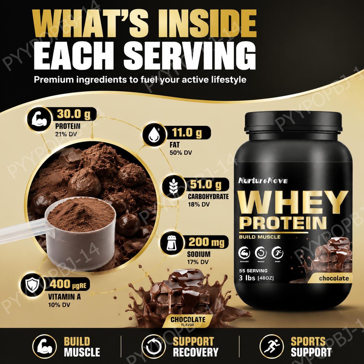NurtureNova Chocolate Whey Pro - Fitness Nutrition Whey 评论和价格