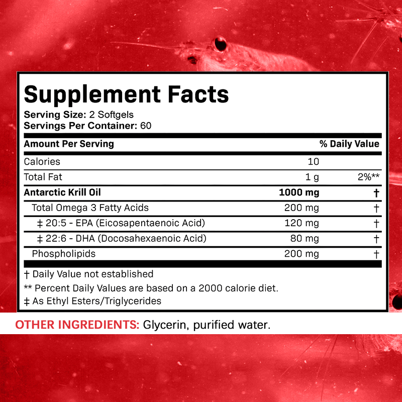 Antarctic Krill Oil 1000mg - W - Krill Oil Supplement 评论和价格