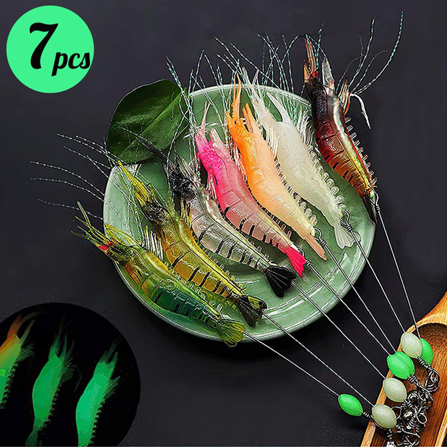 3pcs/7pcs Shrimp Lures Fishing - Krill Oil Supplement 评论和价格