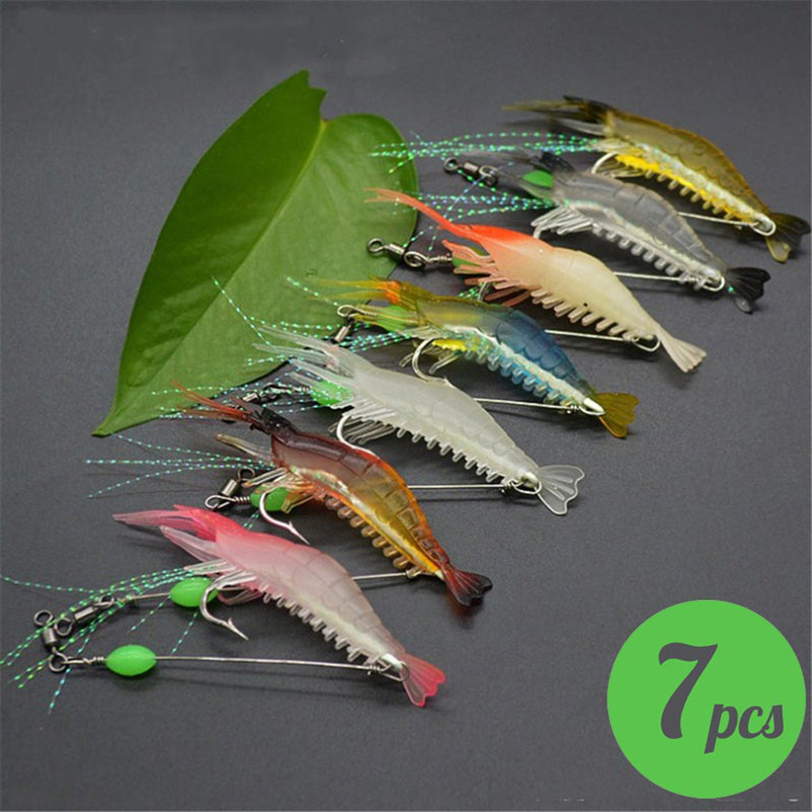 3pcs/7pcs Shrimp Lures Fishing - Krill Oil Supplement 评论和价格