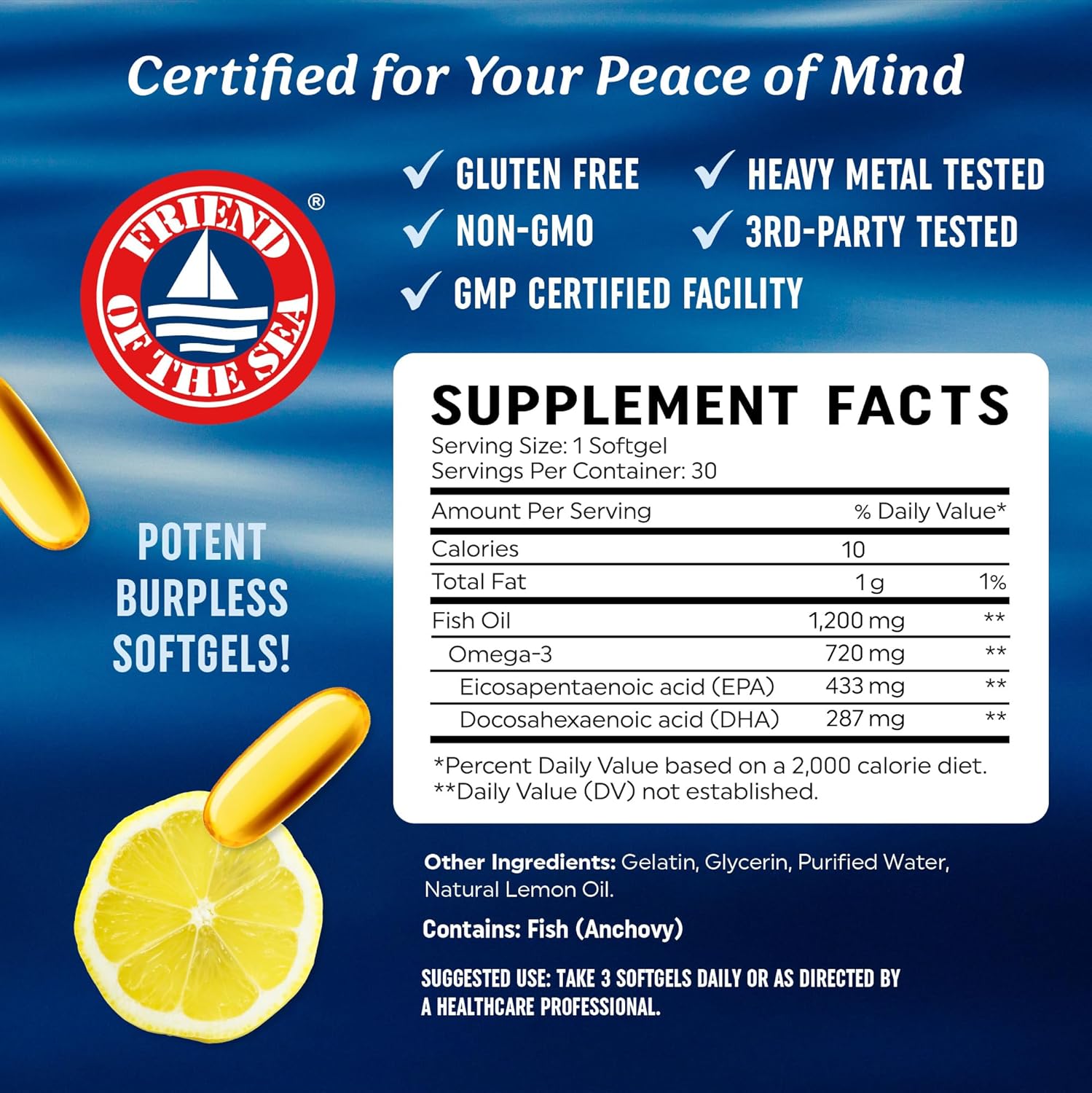 Omega 3 Fish Oil - Supports Th - Omega 3 Fish Oil 评论和价格