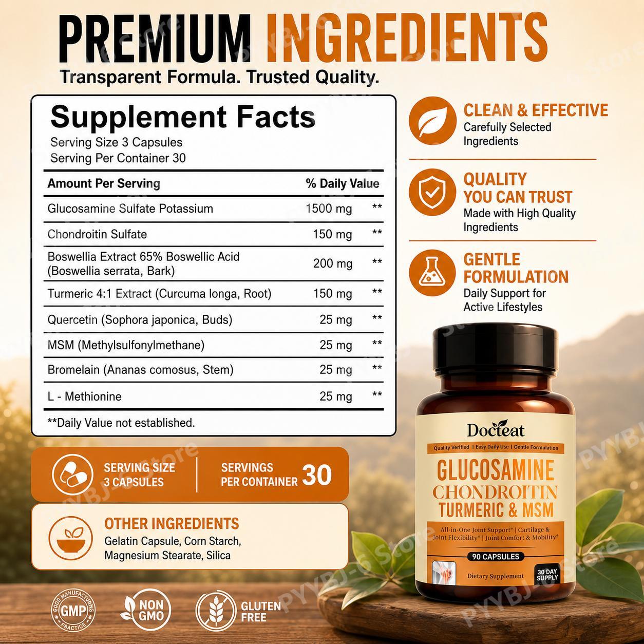 Docteat Glucosamine Chondroiti - Glucosamine Chondroitin Joint 评论和价格