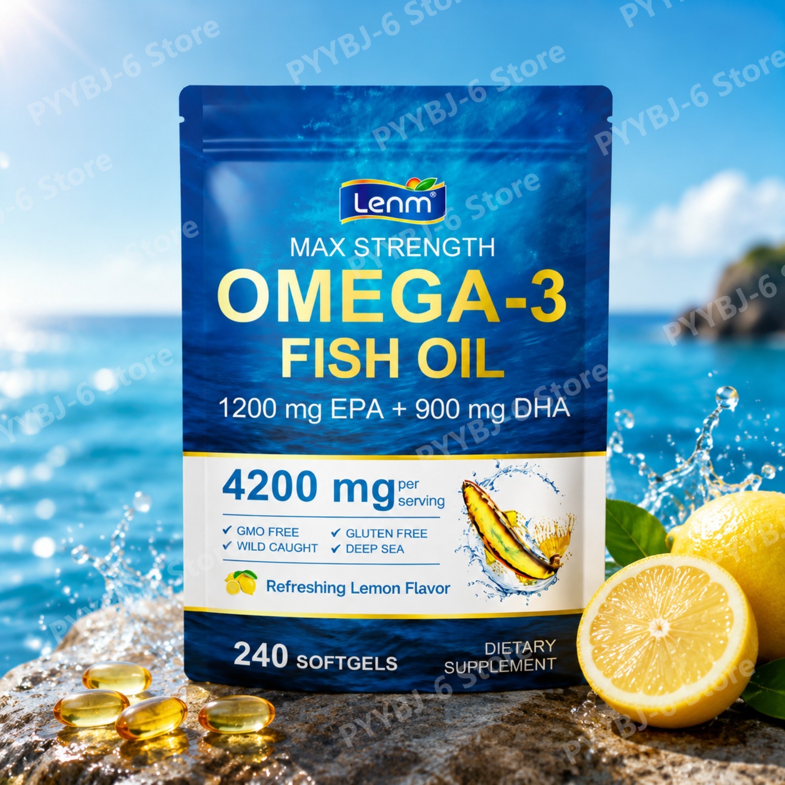 Lenm Triple Strength Omega-3 4 - Omega 3 Fish Oil 评论和价格